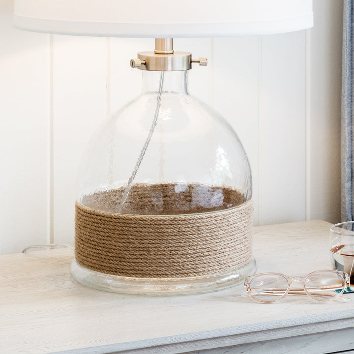 Castaway Rope And Glass Table Lamp