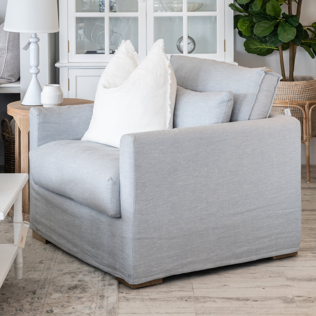 Capri Slip Cover Linen Armchair