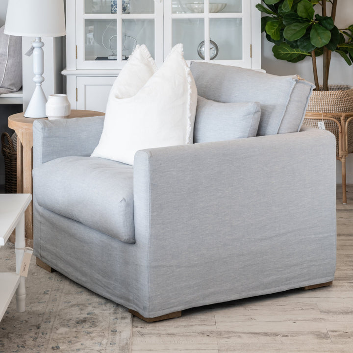 Capri Slip Cover Linen Armchair