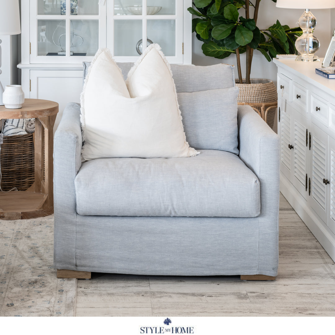 Capri Slip Cover Linen Armchair