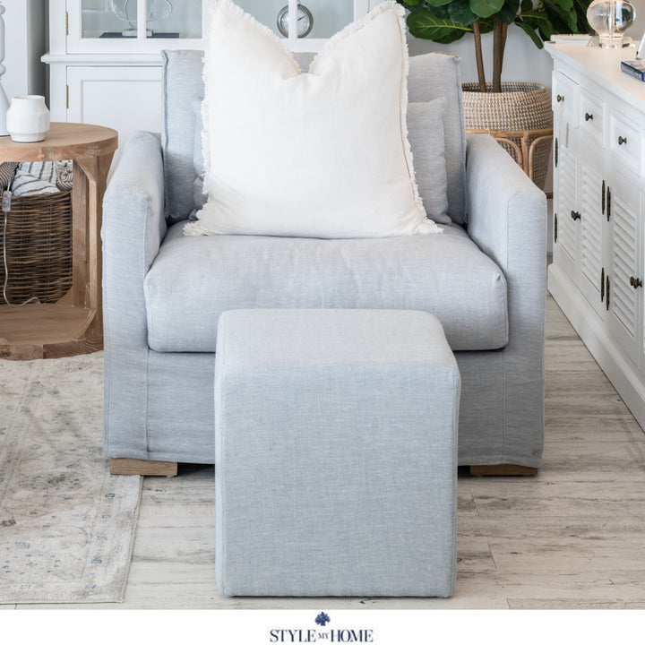 Capri Slip Cover Linen Armchair
