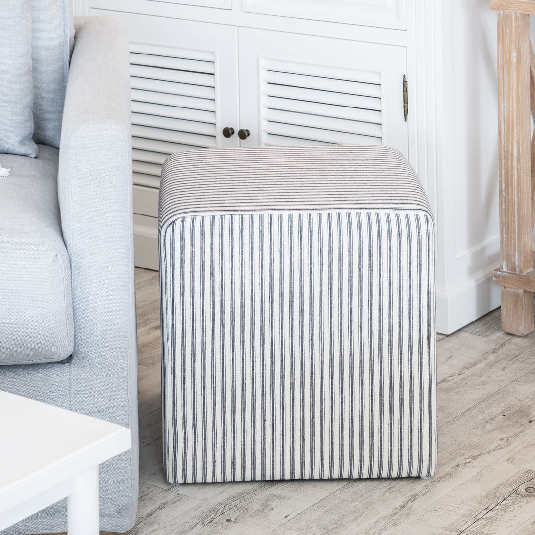 Justine Upholstered Cube Ottoman
