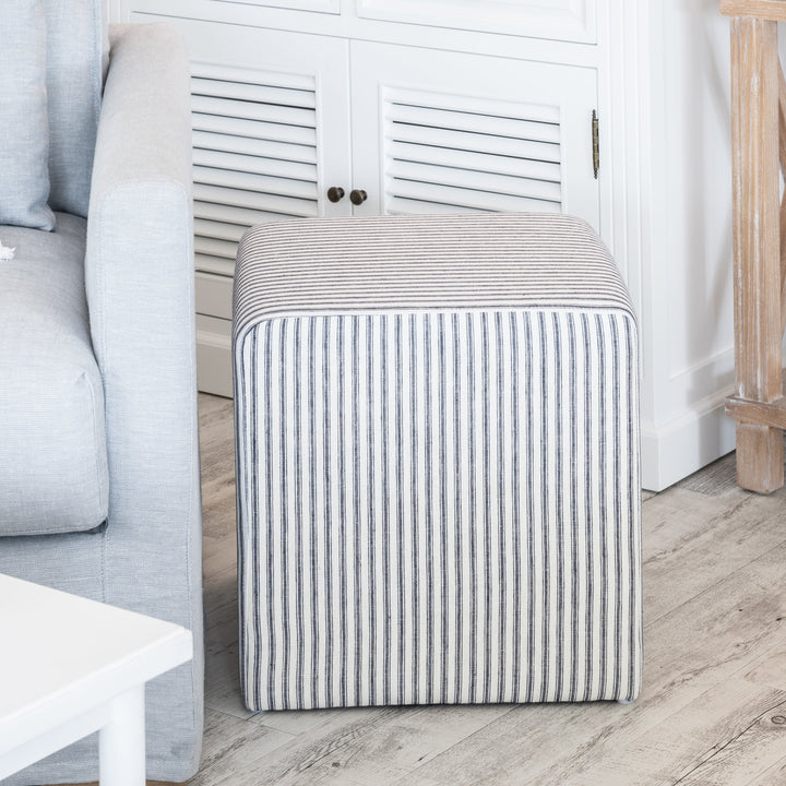 Justine Upholstered Cube Ottoman
