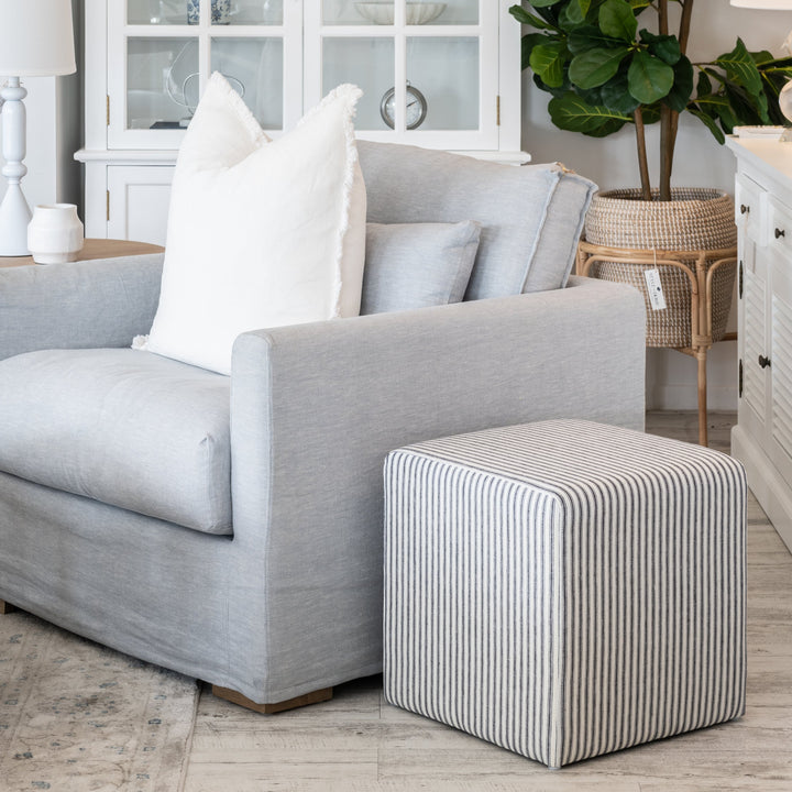 Justine Upholstered Cube Ottoman