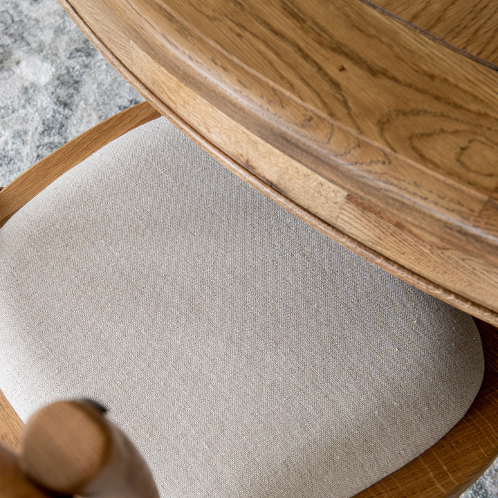 Carter Cross-back Dining Chair With Linen Seat