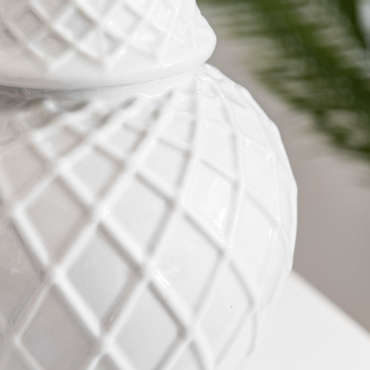 Intertwine Handmade White Ginger Jar
