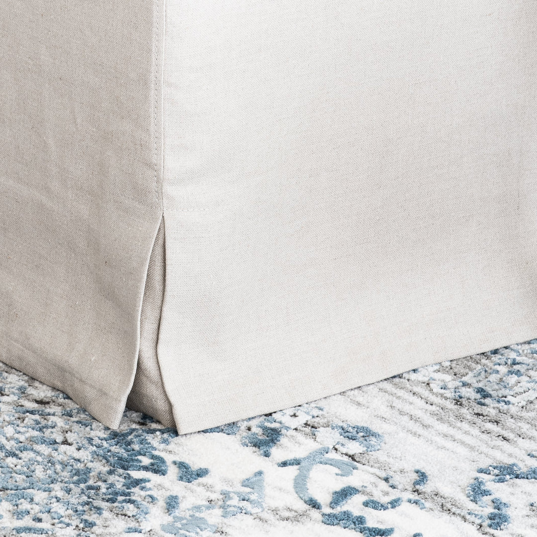 Capri Upholstered Slip Cover Cube Ottoman