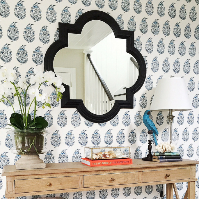 Quatrefoil Wood Mirror 90cm