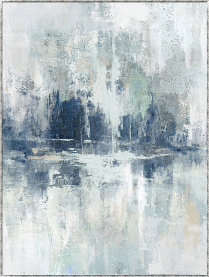 Nautical Hues Canvas In Antique Silver Frame