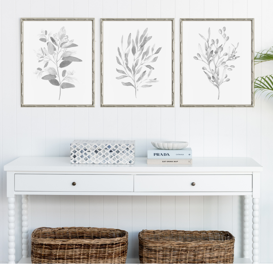 Bushland 1 Small Canvas In Bamboo Champagne Frame