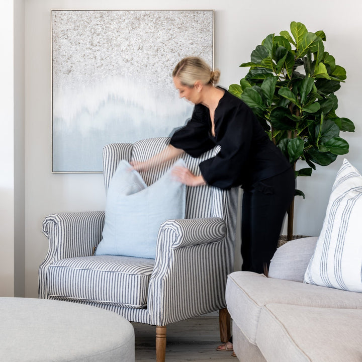 Henrietta Stripe Linen Armchair