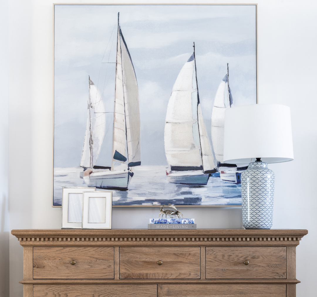 Sail Away Canvas In Antique Silver Frame